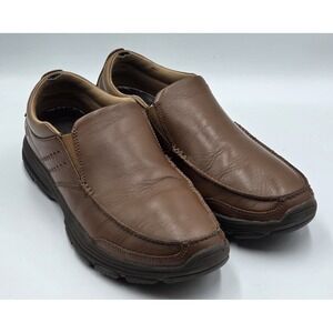 Skechers Men's Classic Fit Brown Slip-on Air-Cooled Memory Foam Loafers